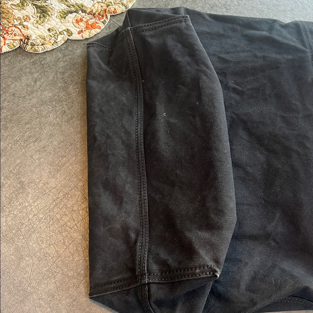 Black Tote Bag with Brown leather Straps by Madewell - Picture 3 of 6